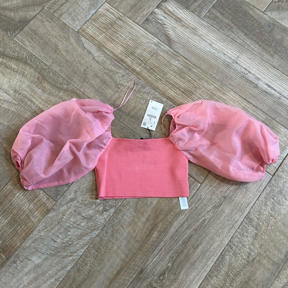 NWT Zara Puff Sleeve Too